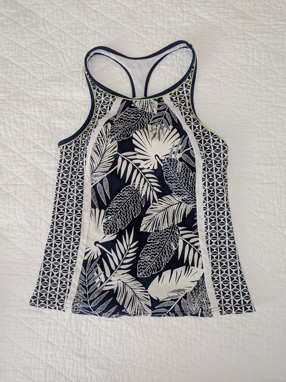 Jag Jeans Navy & White Tropical Racerback Tank